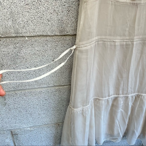 Gap Ivory Tiered Drawstring Dress - Picture 5 of 11